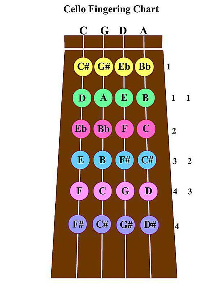 an electric guitar frets diagram with the major chords and their corresponding names on it