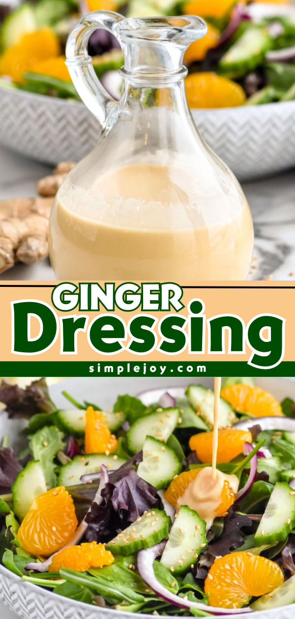 Ginger Dressing is a light and flavorful salad dressing that is perfect for so many different recipes! You will love this easy condiment recipe. Ginger Sesame Dressing Recipes, Tossed Salad Dressing Recipes, Egg Free Salad Dressing, Fujiyama Salad Dressing, Honey Ginger Dressing Recipe, Japanese Restaurant Style Ginger Salad Dressing, No Sugar Dressing Recipe, No Vinegar Salad Dressing, No Sugar Salad Dressing Recipes