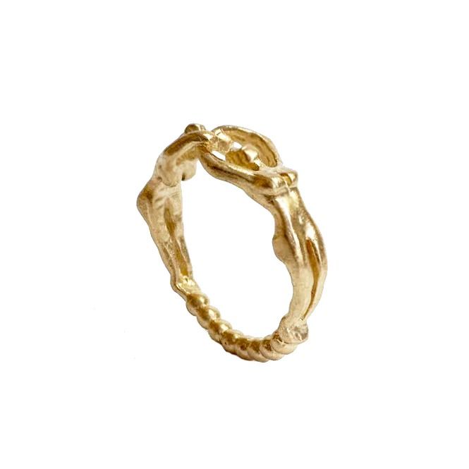 Holly Ring – Olivve Jes Maharry Ring, Yellow Gold Rings With Modern Twist For Promise, Yellow Gold Promise Ring With A Modern Twist, Twisted 14k Gold Ring, Modern Twist Gold Round Band, Twisted 14k Yellow Gold Stackable Rings, Yellow Gold Stackable Rings With Modern Twist, Modern Twist Yellow Gold Stackable Rings With Round Band, Modern Twist Yellow Gold Stackable Rings