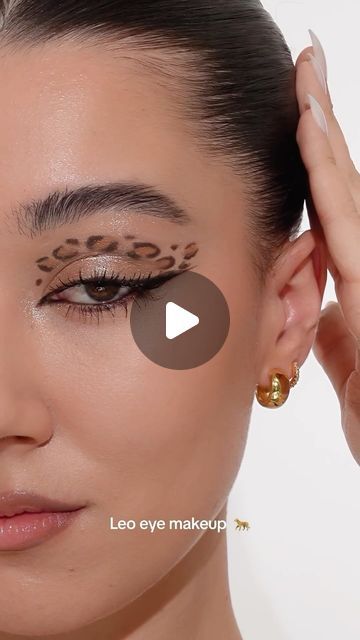 Animal Print Makeup Looks, Leopard Eye Makeup, Leo Makeup, Leopard Makeup Halloween, Cheetah Print Makeup, Cheetah Makeup, Brown Makeup Looks, Leopard Eyes, Leopard Makeup