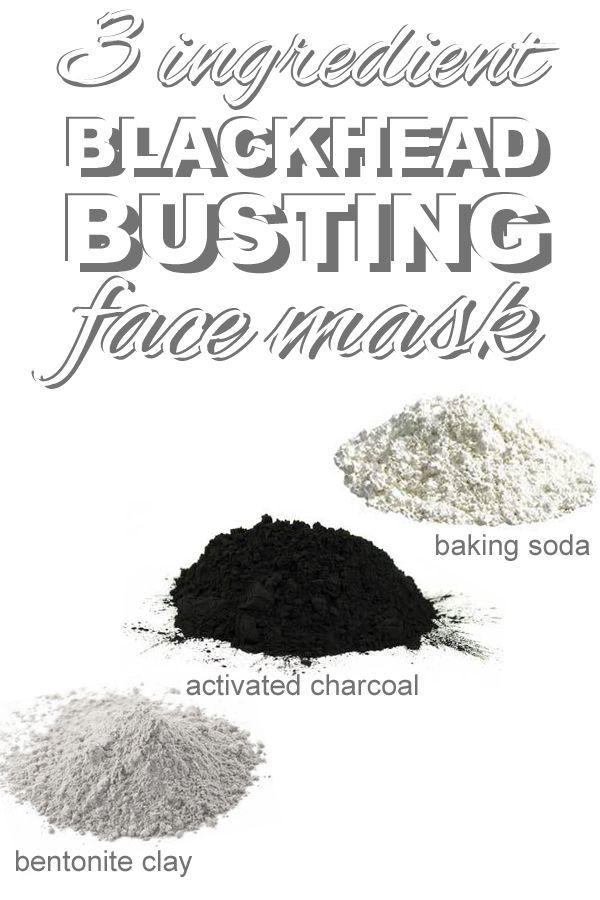 An easy three ingredient blackhead busting face mask that you can make with pantry staples from www.goingzerowaste.com Diy Charcoal Mask, Baking Soda Face Mask, Face Mask Recipe, Natural Sleep Remedies, Charcoal Mask, Natural Cough Remedies, Bentonite Clay, Mascara Facial, Three Ingredient