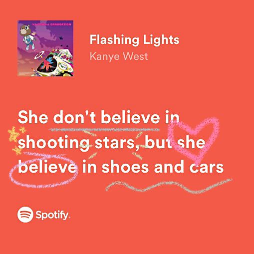 a pink poster with the words, she don't believe in shooting stars, but she belive in shoes and cars