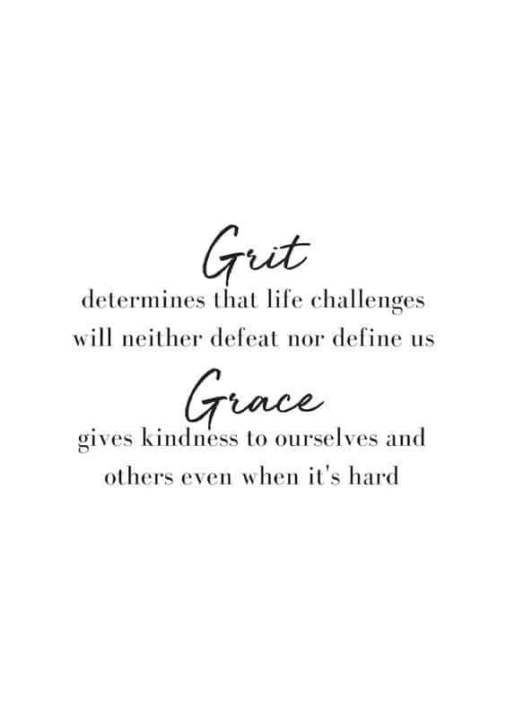 a quote that reads, god determines that life challenges will not reflect or deline us grace gives kindness to ourselves and others even when it's hard