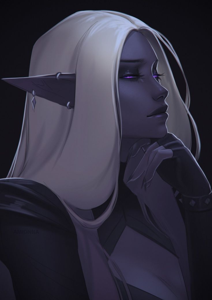 Half Drow, Digital Portrait Art, Model Inspo, Dungeons And Dragons Characters, Dnd Art, Dark Elf, Digital Portrait, Dnd Characters, Fantasy Character Design