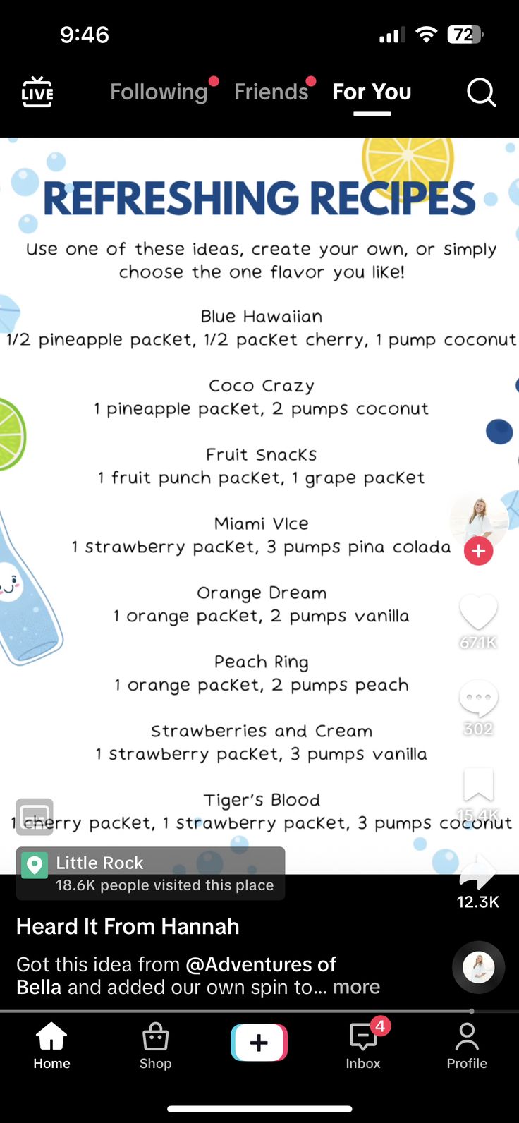 the menu for refreshing recipes is displayed on an iphone screen, with instructions to make it easier