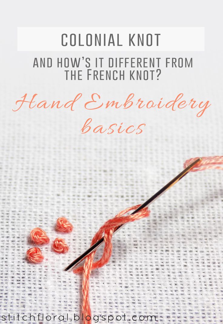 the crochet hook and how it different from the french knot? hand embroidery basics