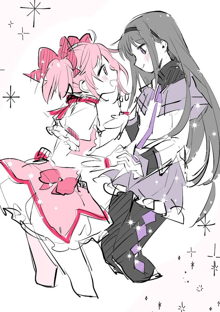 Homura X Madoka, Homura And Madoka, Homura Madoka, Madoka Magica Art, Magical Girl Madoka, Madoka And Homura, Madoka X Homura, Madoka Homura, Puella Madoka Magica