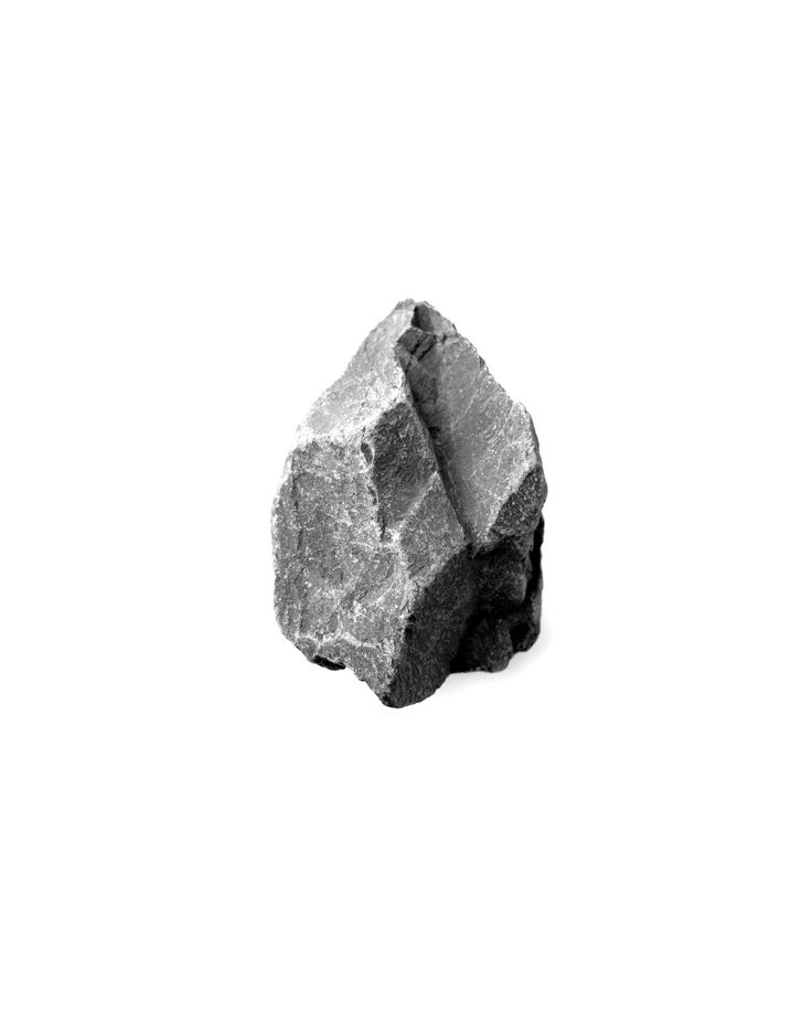 a rock is shown against a white background