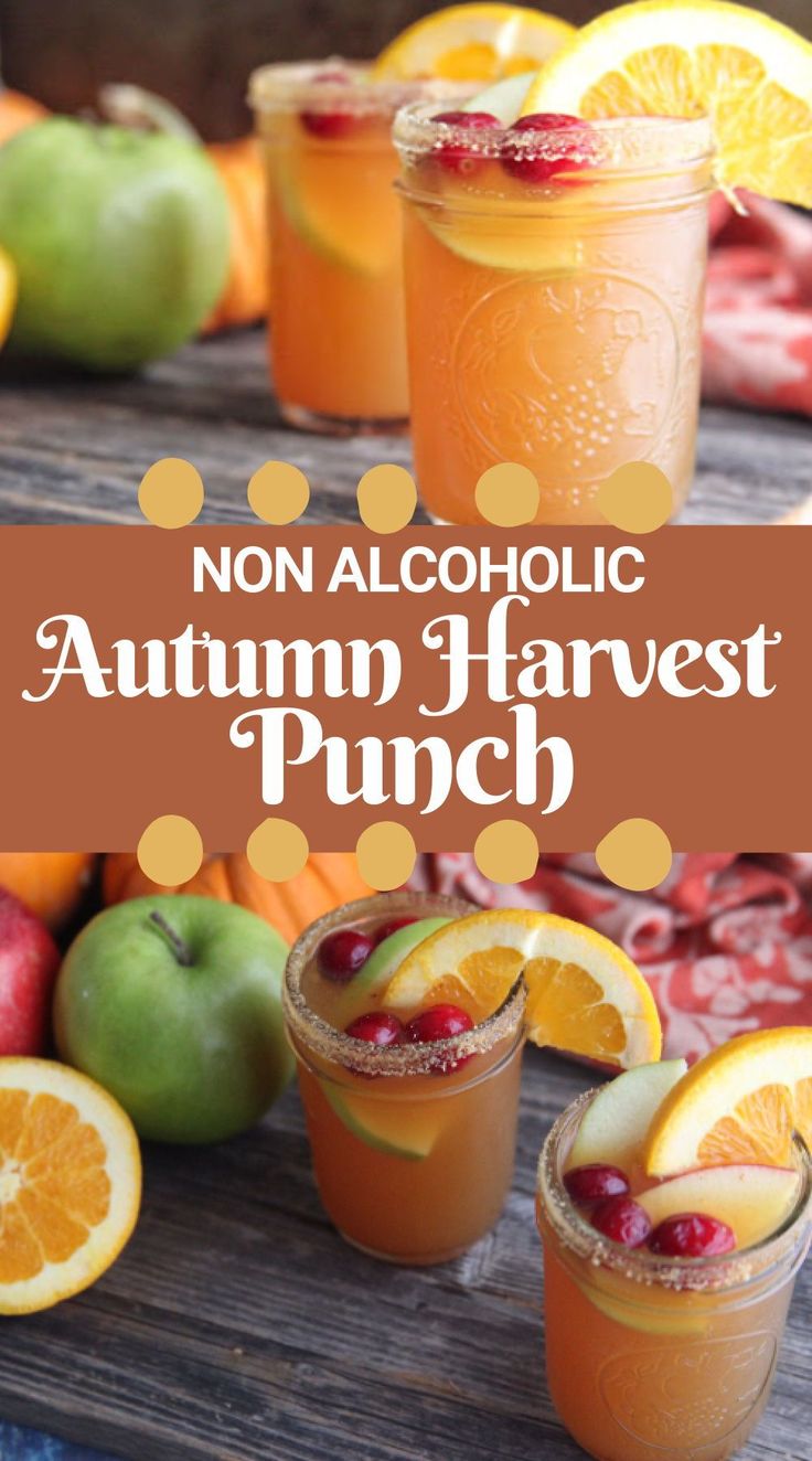 thanksgiving punch cocktail recipe with oranges, apples and cranberries