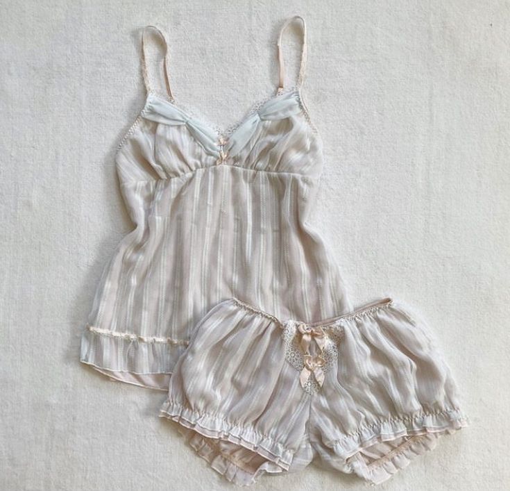 ♡ White Lace Pajamas, Couqutte Pajamas, Pyjama Sets Aesthetic, White Pjs Aesthetic, 90s Pajamas Aesthetic, Indie Pajamas, 2000 Pajamas, Whimsigoth Pajamas, 60s Pjs