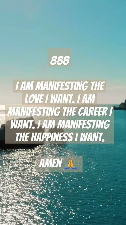 an image of the ocean with a quote on it that says, i am manifesting the