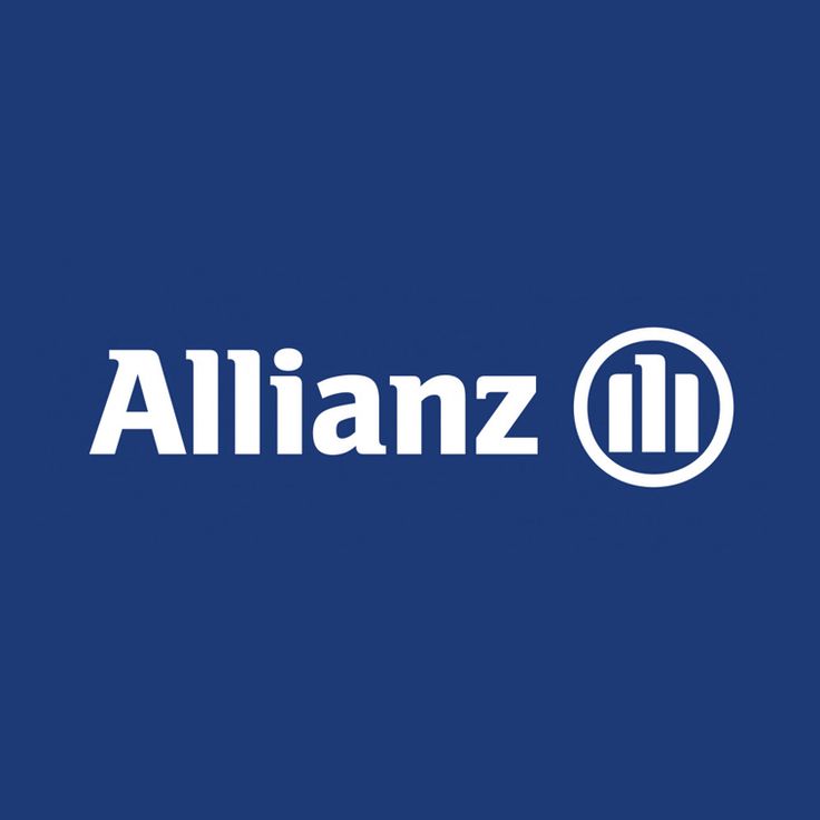 the allianz logo on a blue background