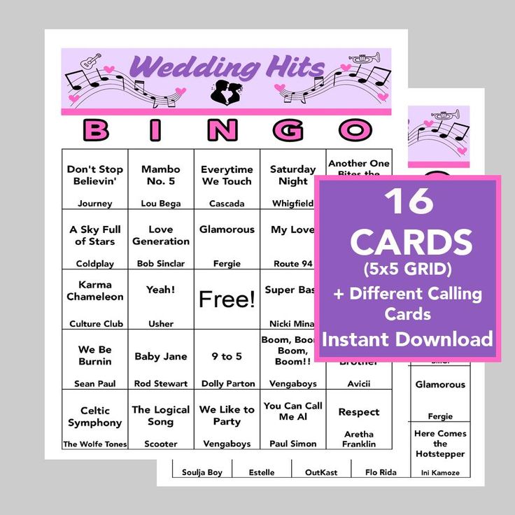 wedding games with free printables for the bride and groom to play on their wedding day