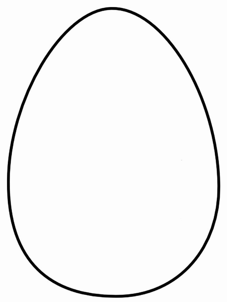 an egg is shown in black and white, with the outline on it's side