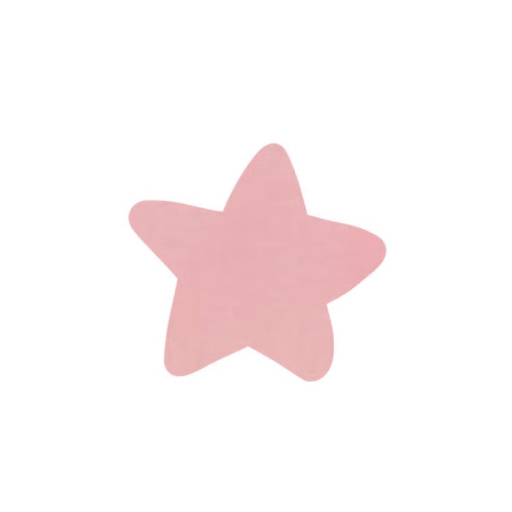 a pink star shaped object on a white background