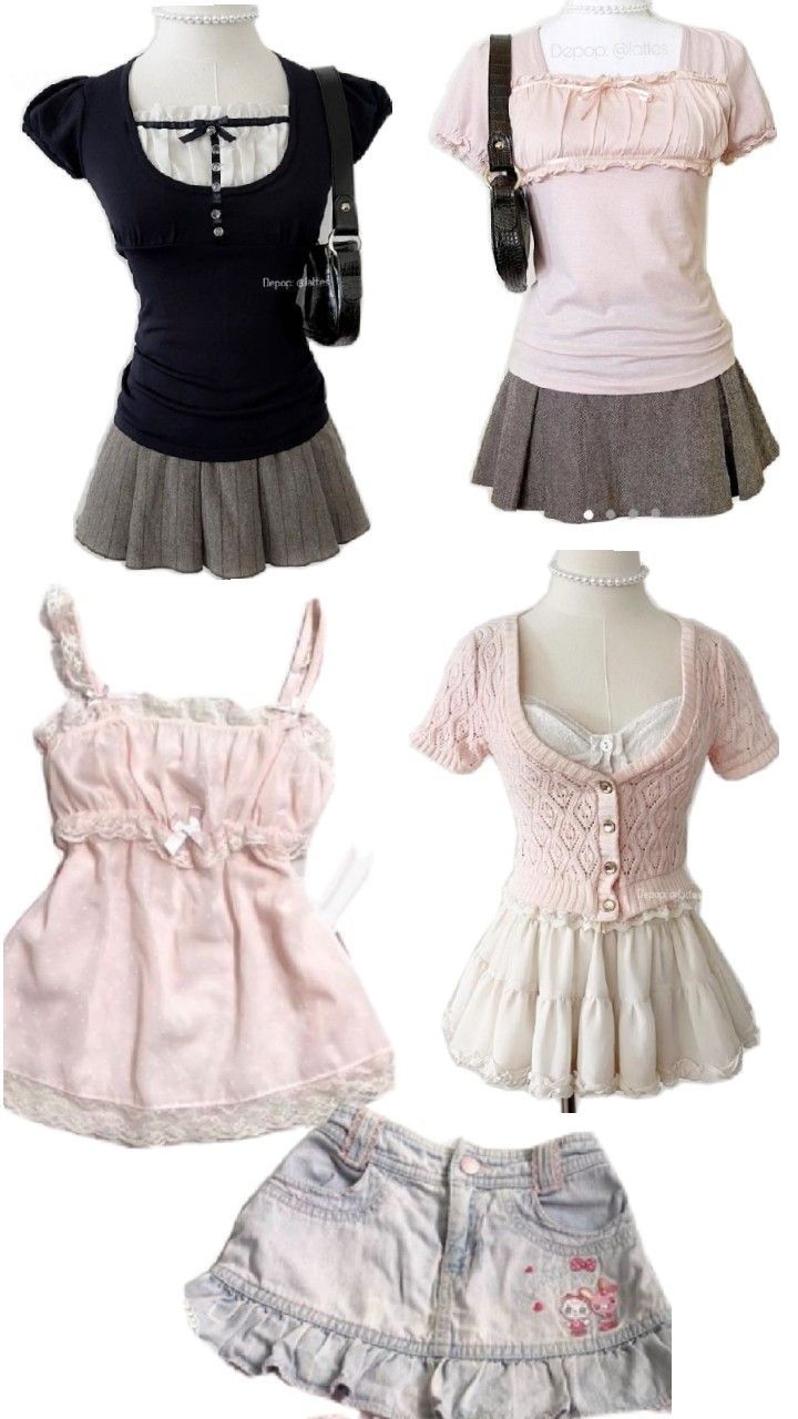 Shoujo girls clothes ♡ Himekaji Outfits, Trending Clothes, Pink Coquette, Fantasias Halloween, Wardrobe Closet, Grunge Goth, Chinese Dress, Cute Simple Outfits, Really Cute Outfits