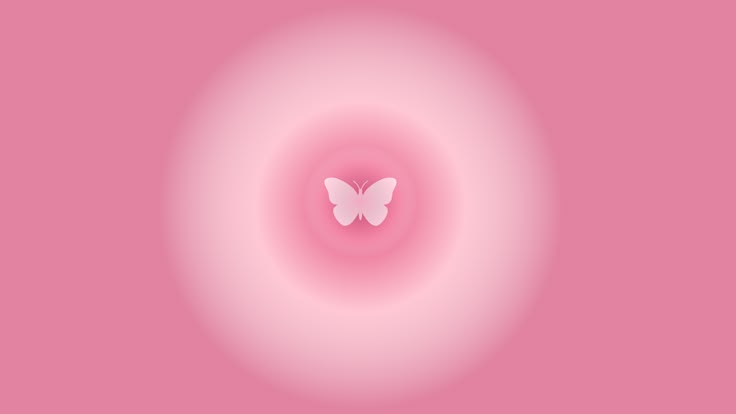 a pink background with a white butterfly in the center and light at the end of the screen