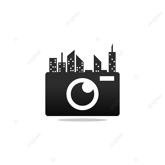 a camera with buildings in the background