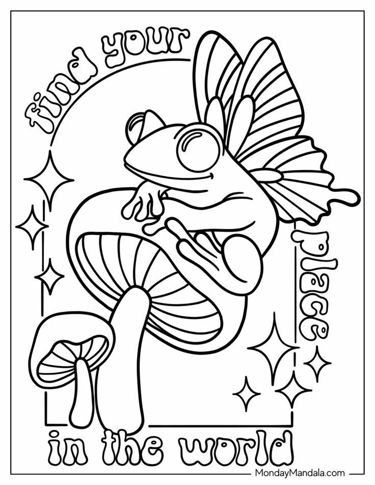 an adult coloring page with the words i'm in the world