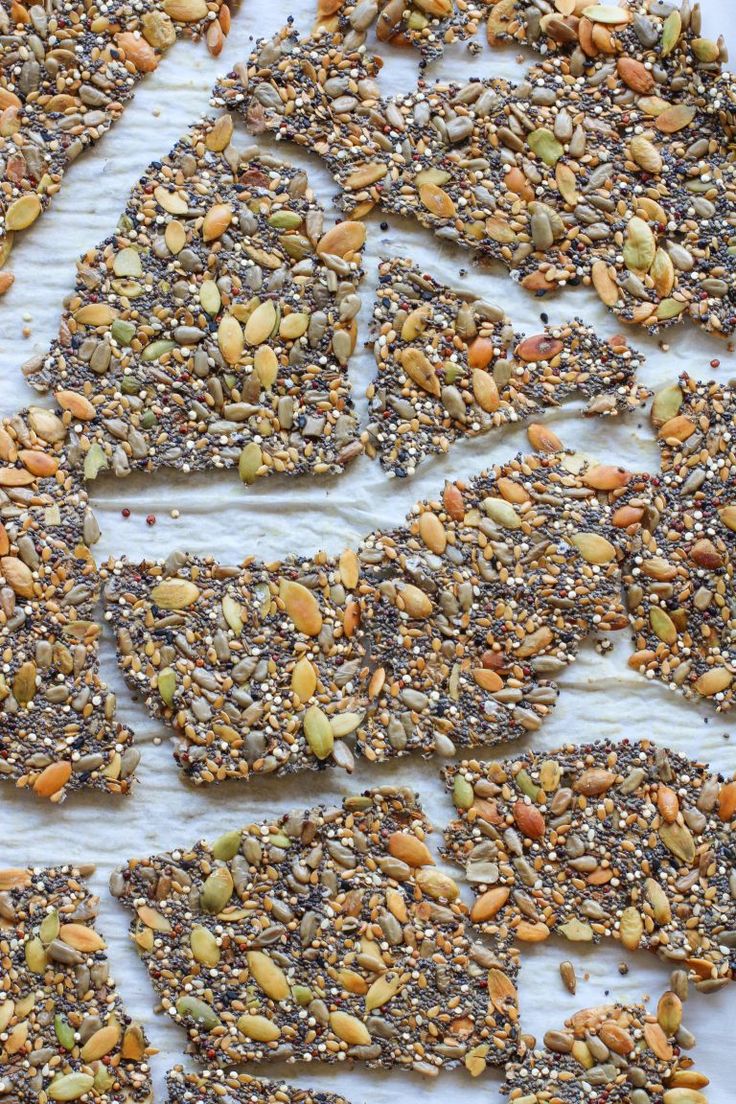 bird seed bars are laid out on a sheet of paper and ready to be eaten