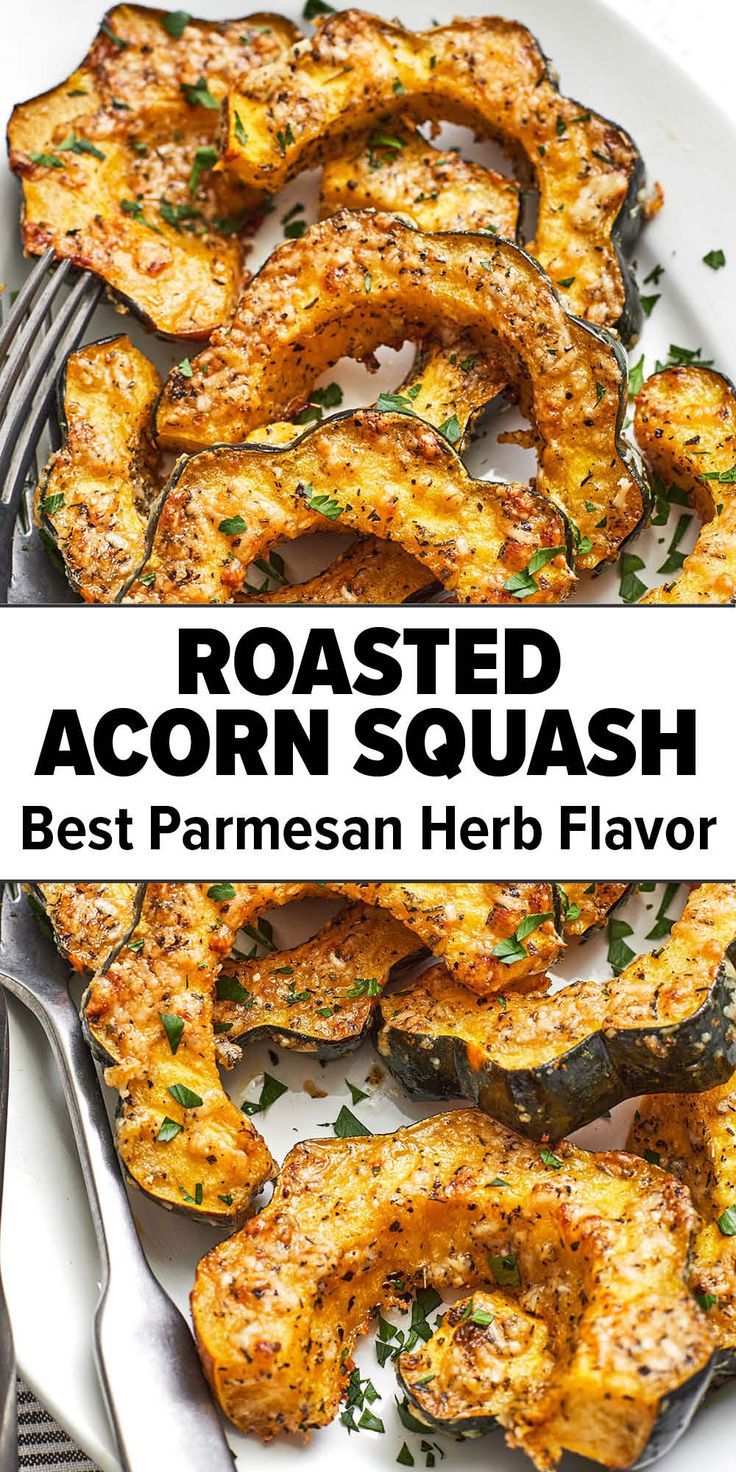 Roasted acorn squash parmesan herb Acorn Squash Recipes Healthy, Healthy Squash Recipes, Acorn Squash Soup, Roasted Acorn Squash, Acorn Squash Recipes, Easy Lunch Ideas, Roasted Vegetable Recipes, Vegetable Side Dishes Recipes, Acorn Squash