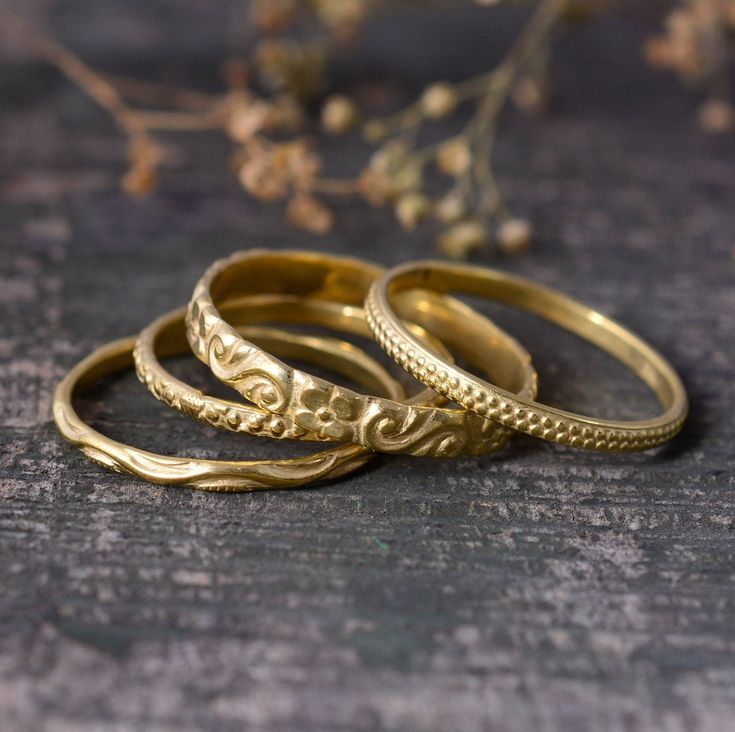 Gold Stacking Ring Set , Set of 7 Yellow Gold Stackable Rings , 14K Gold Filled Stackable Rings , Smooth, Twist, and Hammered Bands ❥ Customers satisfaction is our biggest priority, please contact us with any questions/queries for future or existing orders, and we will do our best to make sure you are happy with your order. ❥Please make sure to add the correct address during check out. You can return your purchased item within 15 days after successful delivery. We offer a 100% "Money Back Guaran Hammered Gold Rings, Gold Ring Simple, Boho Rings Gold, Gold Minimalist Ring, Byzantine Jewelry, Dainty Gold Ring, Hammered Gold Ring, Handmade Gold Ring, Plain Ring