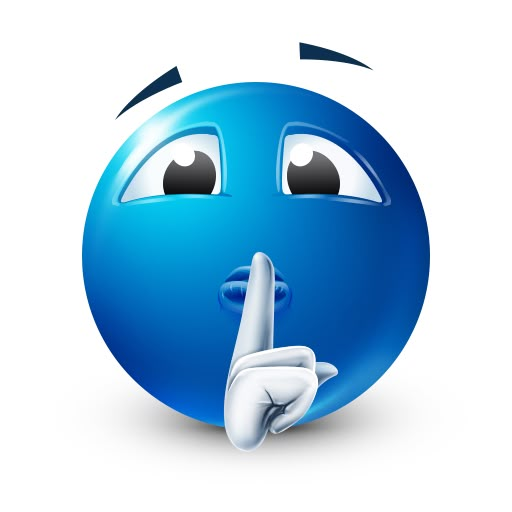 an emoticive blue smiley face pointing at something