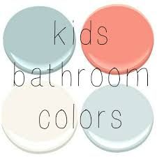 the words kids's bathroom colors are shown