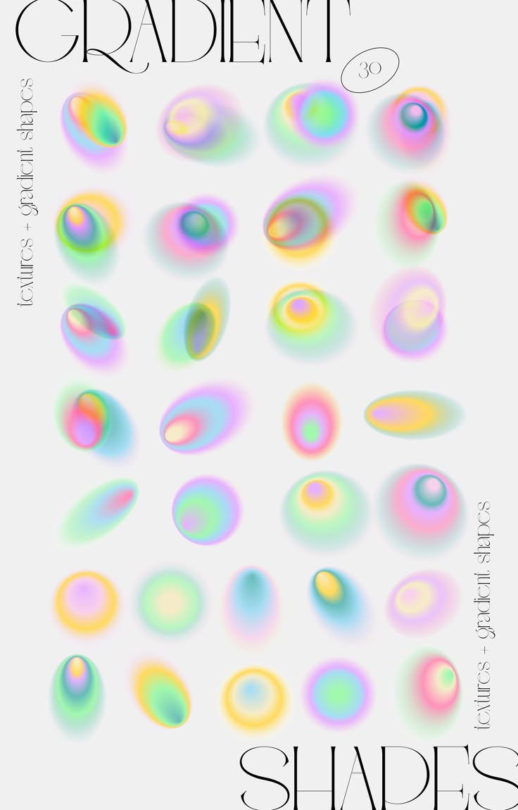 an image of the cover of a magazine with circles in different colors and sizes on it