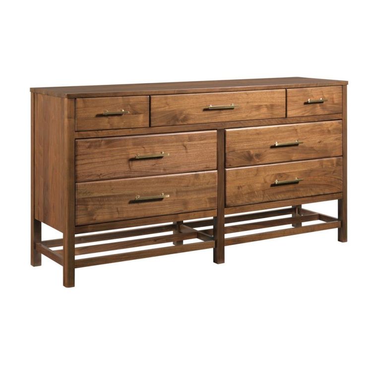 a large wooden dresser with two drawers