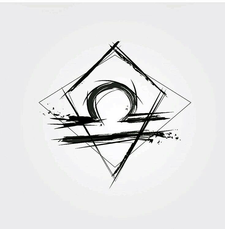 an abstract black and white design with the letter q