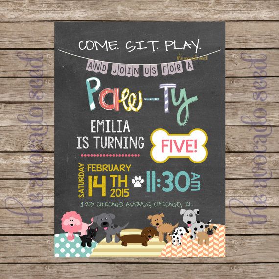 this is an image of a chalkboard baby shower sign with dogs and puppies on it