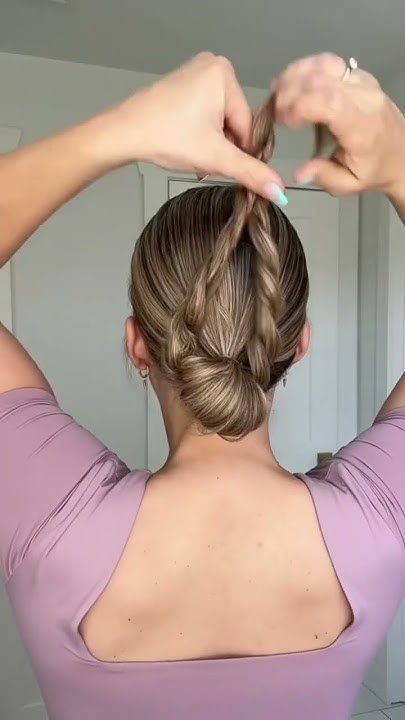 Wash Day Braided Low Bun Hair Tutorial - Medium & Long Hair Braided Bun Medium Length Hair, Low Bun Chignon Hair Tutorials, Hairstyles Loose Bun, How To Make A Chignon Bun, Easy Updos You Can Do Yourself, Low Bun Medium Length Hair Tutorial, Bun For Thick Medium Hair, Casual Buns For Long Hair, Cute Low Buns For Long Hair