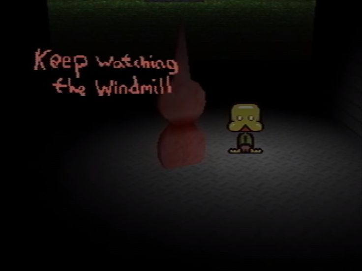 an animated image of a person in the dark with text that reads keep watching the windmill