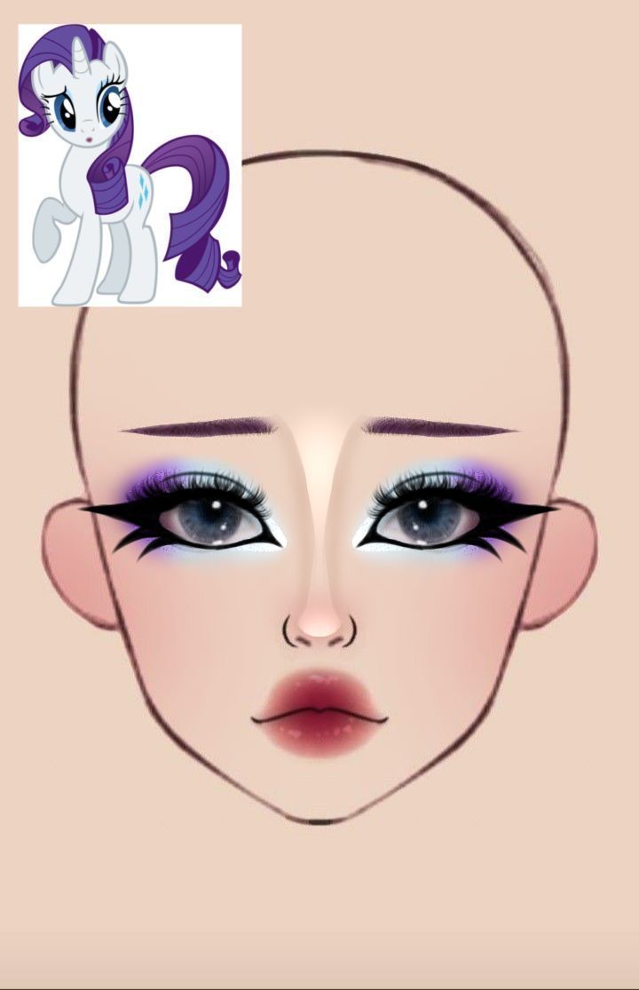 Rarity Makeup, Mlp Makeup, Makeup Ideas Drawing, Makeup Tutorials Step By Step, Make Up Guide, Futuristic Makeup, Pony Makeup, Halloweenský Makeup, Asian Makeup Tutorials