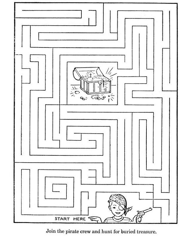 a maze with an image of a man in the middle and a box on top