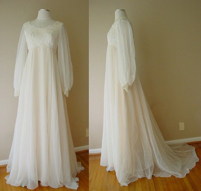 two pictures of a wedding dress on a mannequin