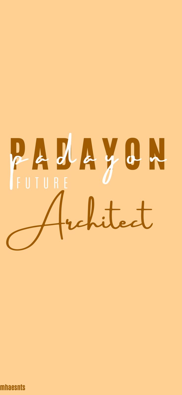 the words radaayon are written in brown and orange letters on an orange background