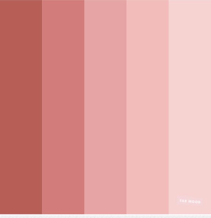 red and pink color swatches from the side by side, with different shades to each other