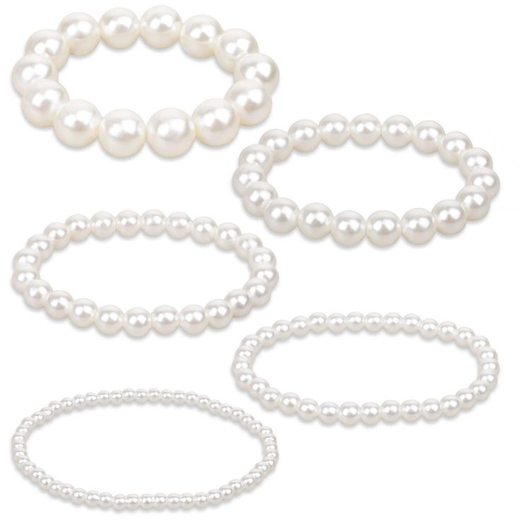 PRICES MAY VARY. 【Set of 5】5 pieces of white pearl bracelets for women will be delivered to you under this package for your daily wearing. 【Stackable】This stack pearl bracelet can be worn stackably or be worn together with other bracelets or watches, or be worn separately. 【Stretchy】This stretchy pearl bracelet is not only a fashionable decoration, but also a sincere friendship, show your grateful to your friend for their continuous support and companionship! 【White Pearl】White pearl bracelet ca Bridesmaid Pearl Bracelet, Bracelets For Girls, Bridal Bracelet Pearl, White Fits, White Pearl Bracelet, Faux Pearl Bracelet, Bridesmaid Pearls, White Bracelet, Pearl Bracelets