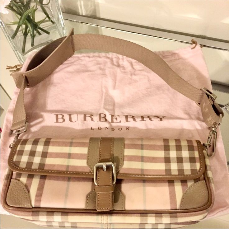 Great Pink Burberry Purse. So Cute, Originally Purchased In London. Comes With Dustbag. 10.75x4.5” Shoulder Drop 10” Wristlet Length 7.5” Designer Baguette Bag With Branded Hardware For Travel, Travel Baguette Bag With Branded Hardware Satchel, Designer Pink Satchel Baguette Bag, Burberry Aesthetic, Birken Bag, Burberry Pink, Burberry Purse, Pink Crossbody Bag, Girly Bags