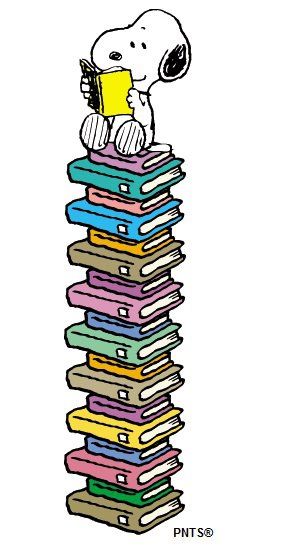 a person sitting on top of a stack of books with a book in his hand