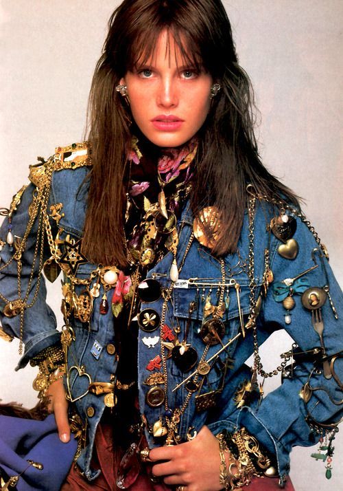 Let's have some fun - vintage style 1980s Vogue, American Vogue, Boyfriend Denim Jacket, 80s Denim, The Blonde Salad, Fashion 80s, Tim Walker, 80s And 90s Fashion, Vogue Us