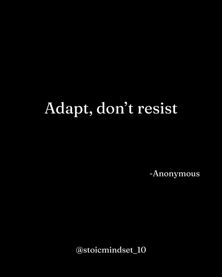 a black background with the words adapt, don't resist and anonymus