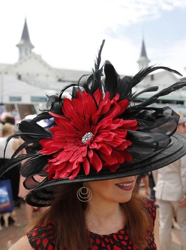 May 7, 2016; Louisville, KY, USA; A woman in a derby Kentucky Derby Hats Diy, Derby Hats Diy, Kentucky Derby Fashion, Derby Attire, Kentucky Derby Style, Derby Fashion, Ky Derby, Derby Outfits, Crazy Hats