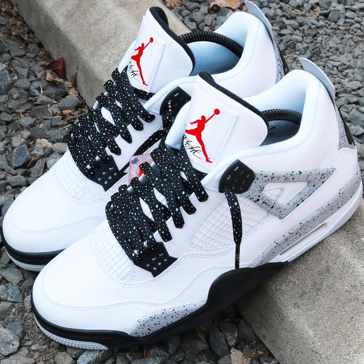 Laced Up Laces - Quality Crafted Custom Shoelaces Air Jordan 4 Outfit, Jordan 4 Outfit, Nike Fashion Shoes, Jordan Shoes Girls, Pretty Shoes Sneakers, Jordan 4s, Jordan Shoes Retro, White Cement, All Nike Shoes