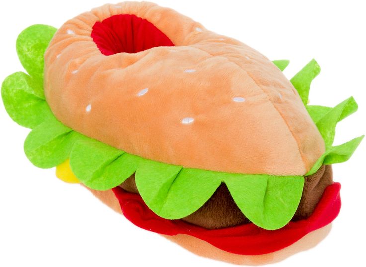 a hamburger stuffed animal toy on a white background