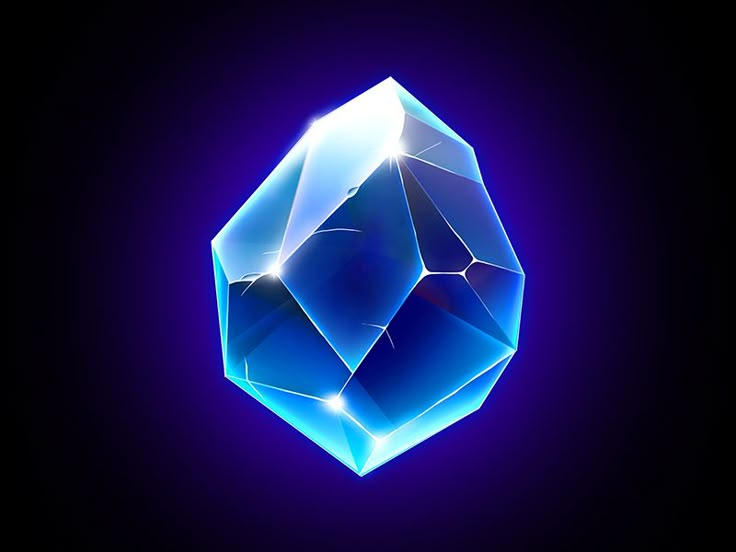 an abstract blue diamond on a black background