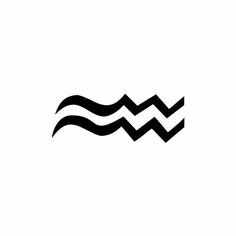 an abstract black and white logo with wavy lines in the shape of zigzag