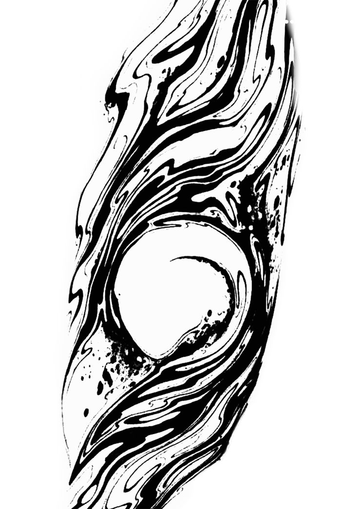 a black and white drawing of a swirl